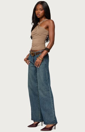 Cielle Wide Strap Gathered Top image number 4