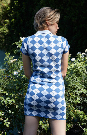 Argyle Sweater Dress Argyle Sweater Dress image number null