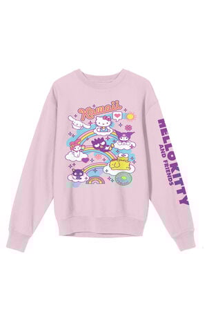 Hello Kitty & Friends Riding Rainbow Crew Neck Sweatshirt image number 1