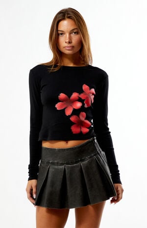 Floral Trio Long Sleeve Crop Top image number 2