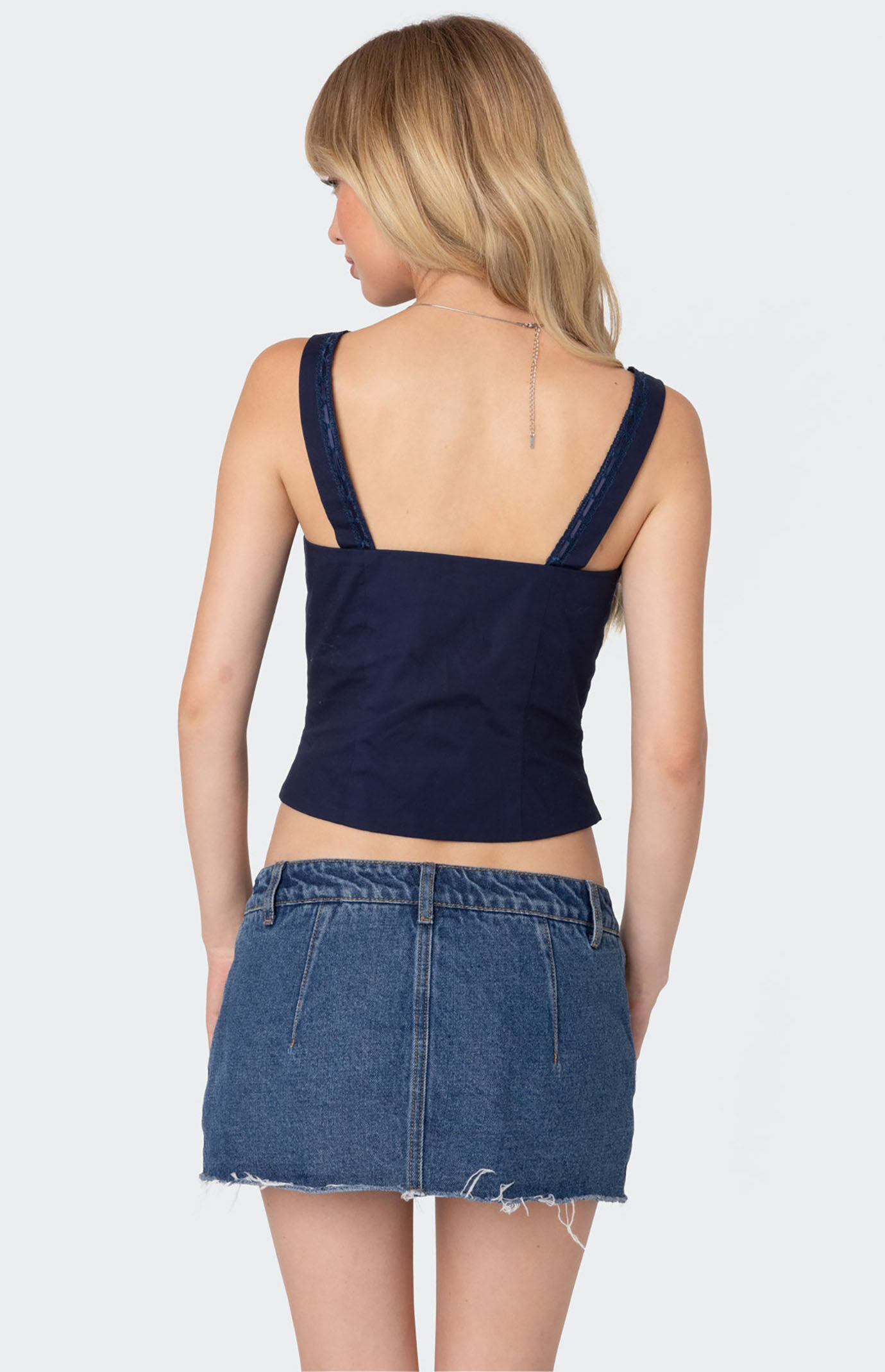 Edikted Square Neck Poplin Corset