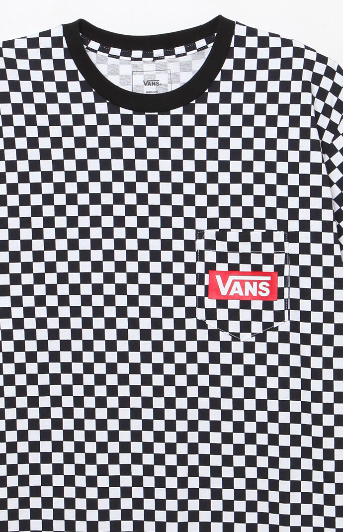 black and white vans checkered shirt