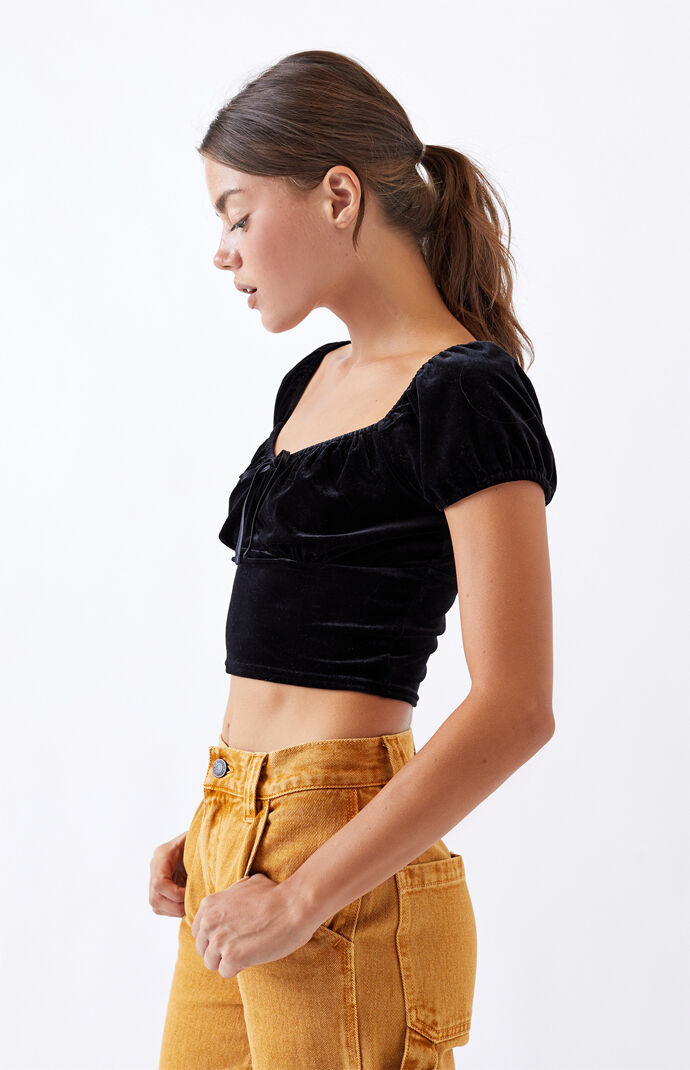 Velvet Crop Top