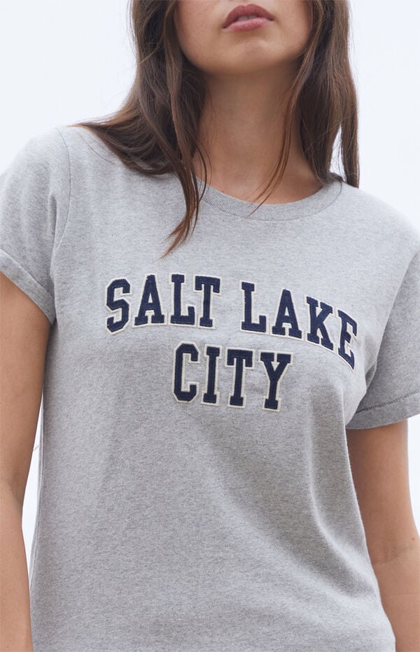 John Galt Silver Chloe Salt Lake City Embroidered T-Shirt