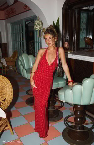 Isabel Chiffon Polka Dot Midi Dress image number 1