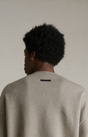 Heather Grey University Fleece Crew Neck Sweatshirt image number 5