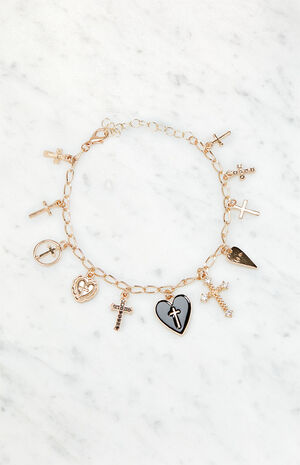 Gold Charm Bracelet image number 1
