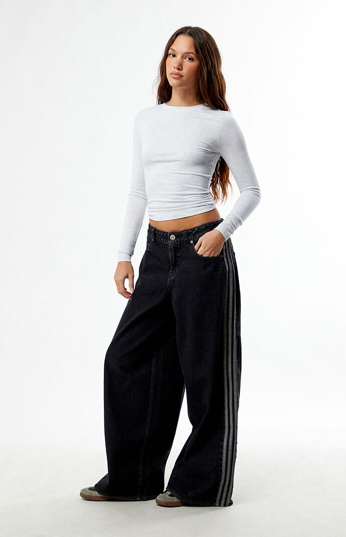 adidas Black Firebird Adilenium Denim Track Pants | Pacsun