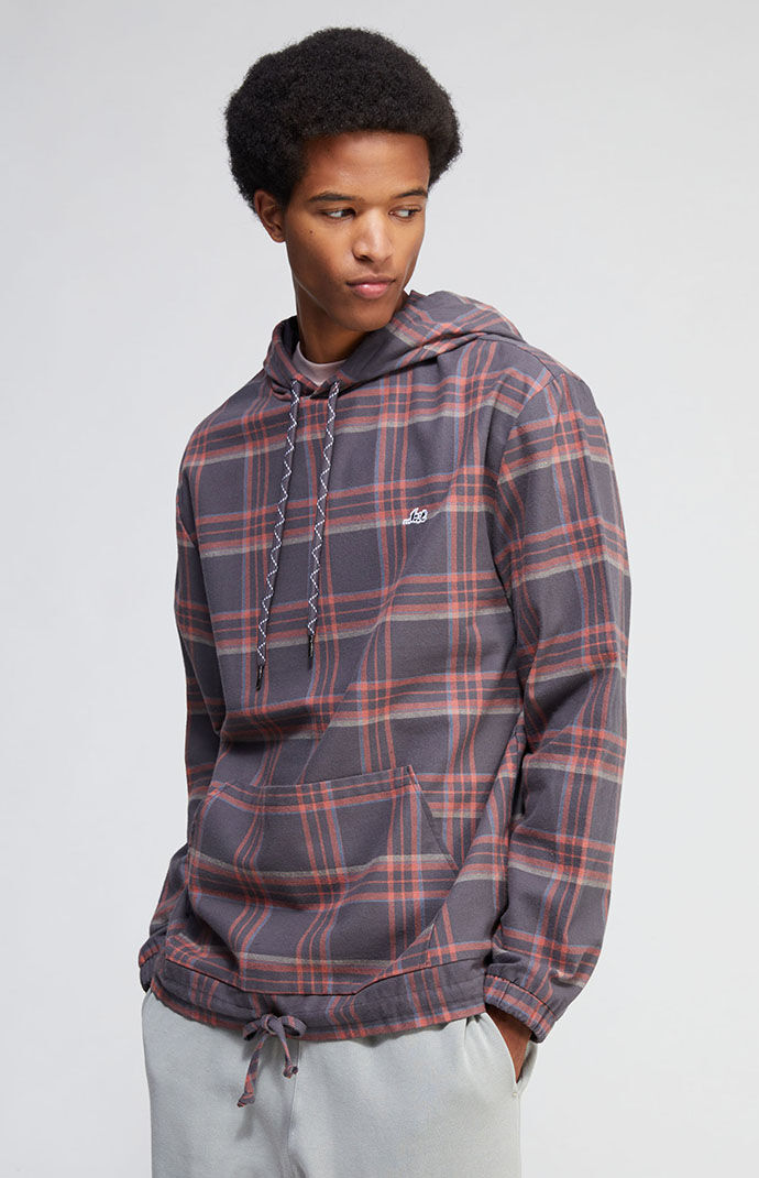 Flannel top hoodie pacsun