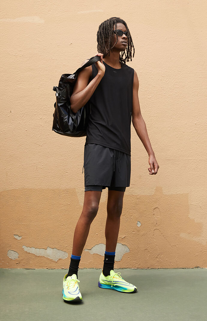 ★CERRIC★CHECK PUMP SHORTS★1860★Black★韓国★大人気★ A.R.C. Active Black Running Shorts | PacSun