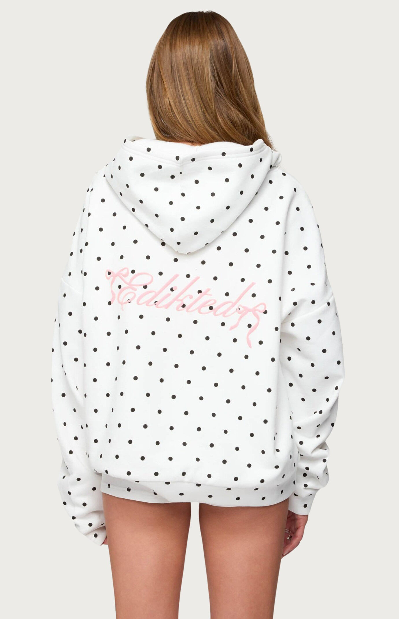 Edikted Chelsie Polka Dot Hoodie | Pacsun