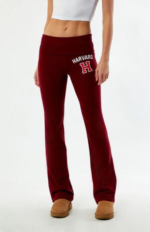 Harvard Crimson Fold-Over Yoga Pants image number 2
