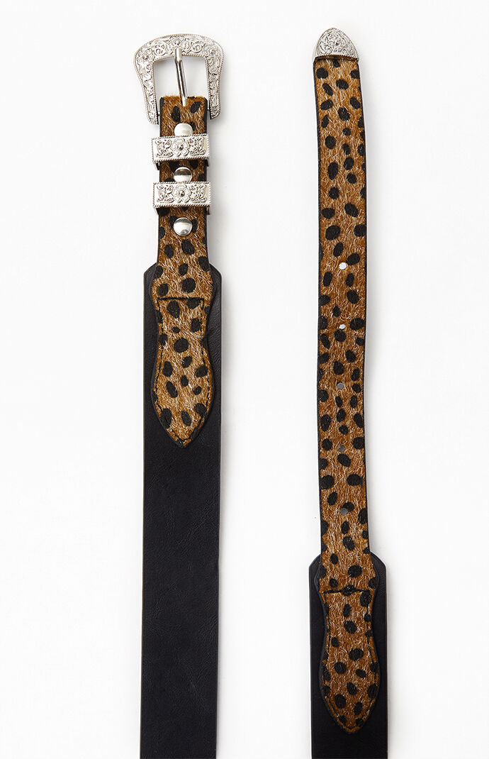 Leopard Print Western Belt