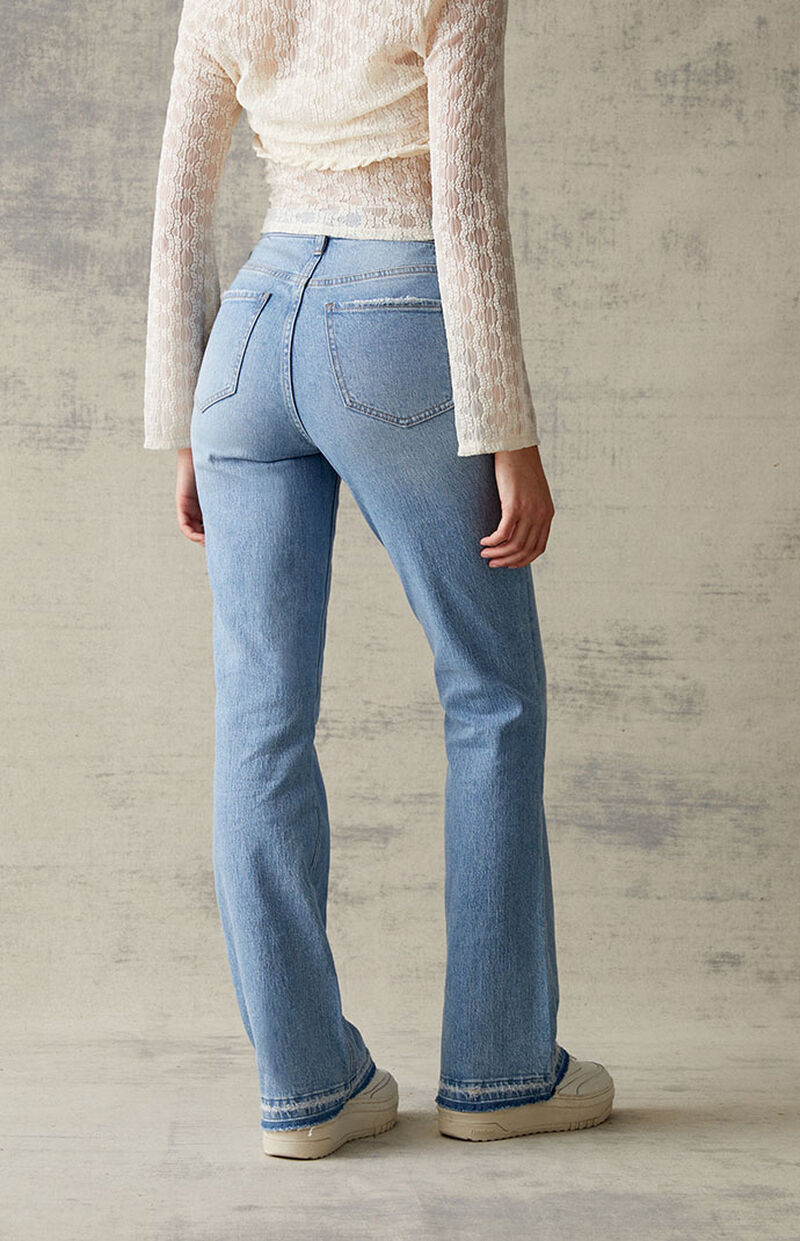PacSun Eco Light Blue Stretch High Waisted Bootcut Jeans | PacSun