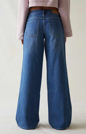 Eco Dark Indigo Low Rise Baggy Jeans image number 4