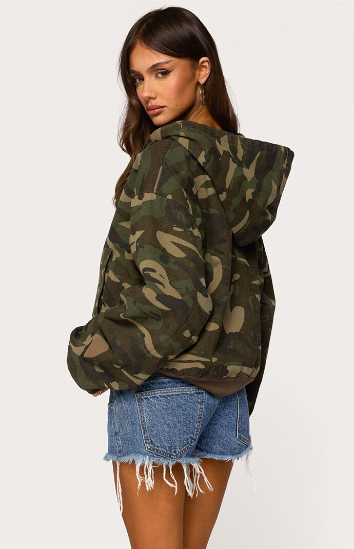 Edikted Blanche Camo Hooded Jacket