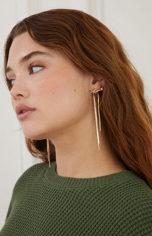 Dangle Bow Earrings image number 2