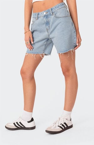 Edikted Tomboy Low Rise Denim Shorts PacSun