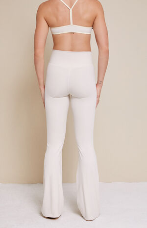 PAC WHISPER Active Ivory Crossover Flare Yoga Pants image number 4
