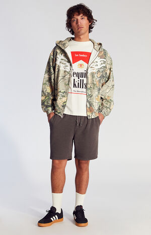 Charcoal Fleece Volley Shorts image number 2