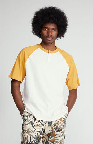 Boxy Raglan Henley T-Shirt image number 1