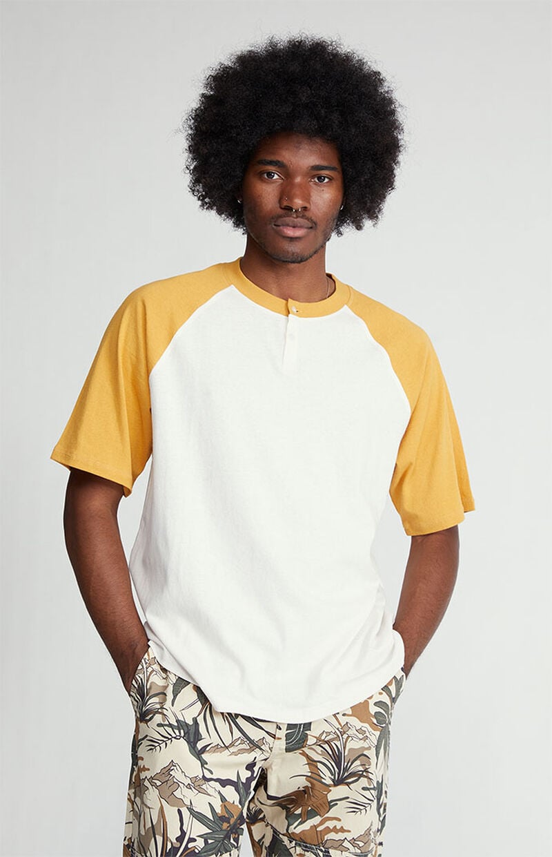 PacSun Men's Boxy Raglan Henley T-Shirt