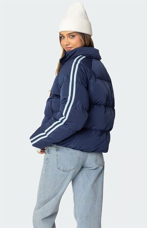 Sherry Side Striped Puffer Jacket image number 5