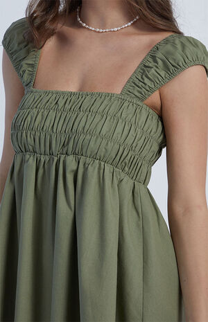 Cap Sleeve Smocked Mini Dress image number 2