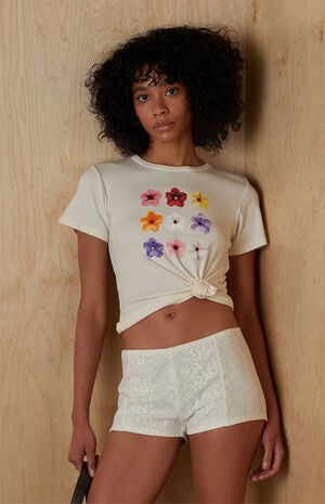 Assorted Flowers Skimmer T-Shirt