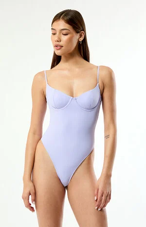 Lavender Shine Madison Balconette Underwire One Piece Swimsuit image number 1
