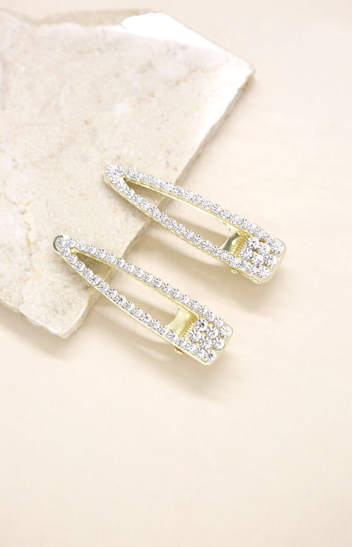Gatsby Crystal Gold Hair Clips