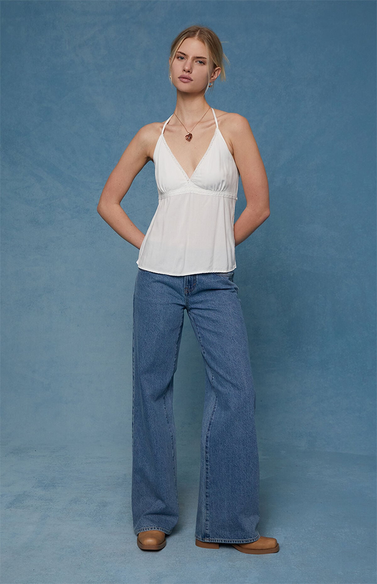 PacSun Casey Low Rise Baggy Jeans Medium Indigo Wash