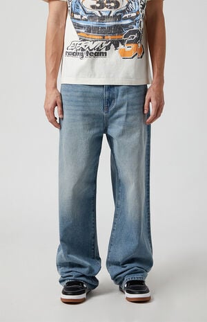 Light Wash Extreme Baggy Jeans