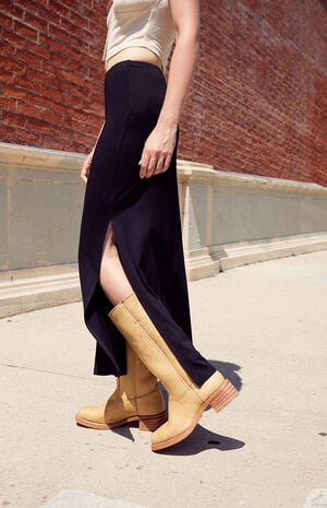 Black Slit Maxi Skirt image number 3