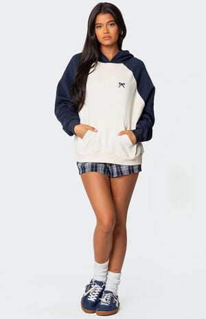 Edikted Raglan Bow Oversized Hoodie | PacSun