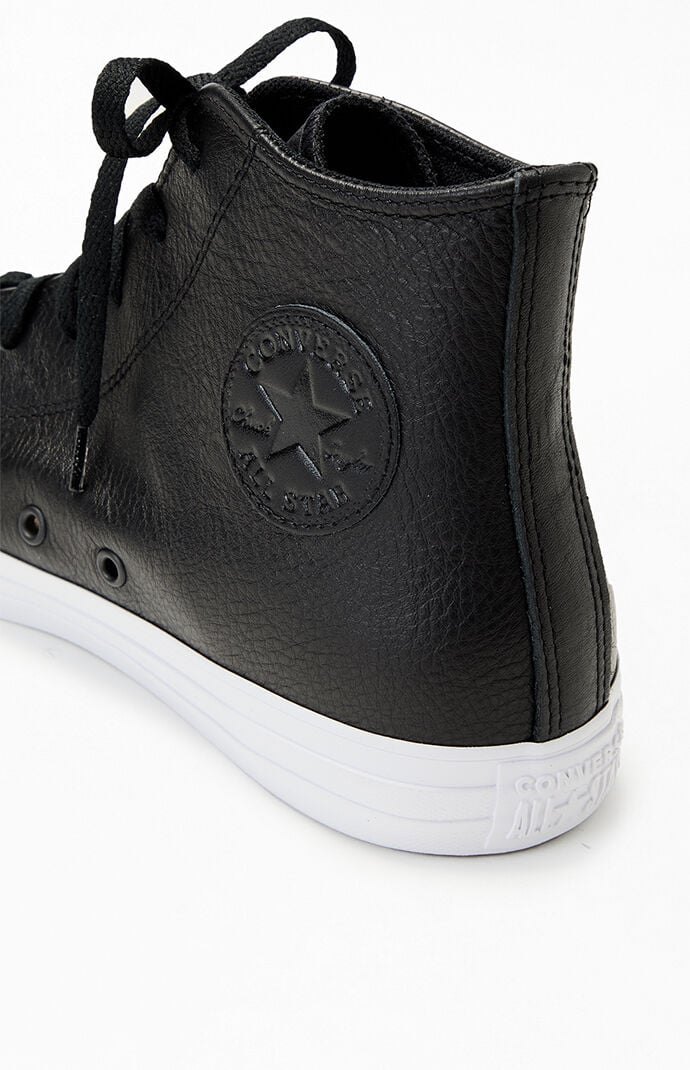 Converse Chuck Taylor Black All Star Leather High Top Shoes