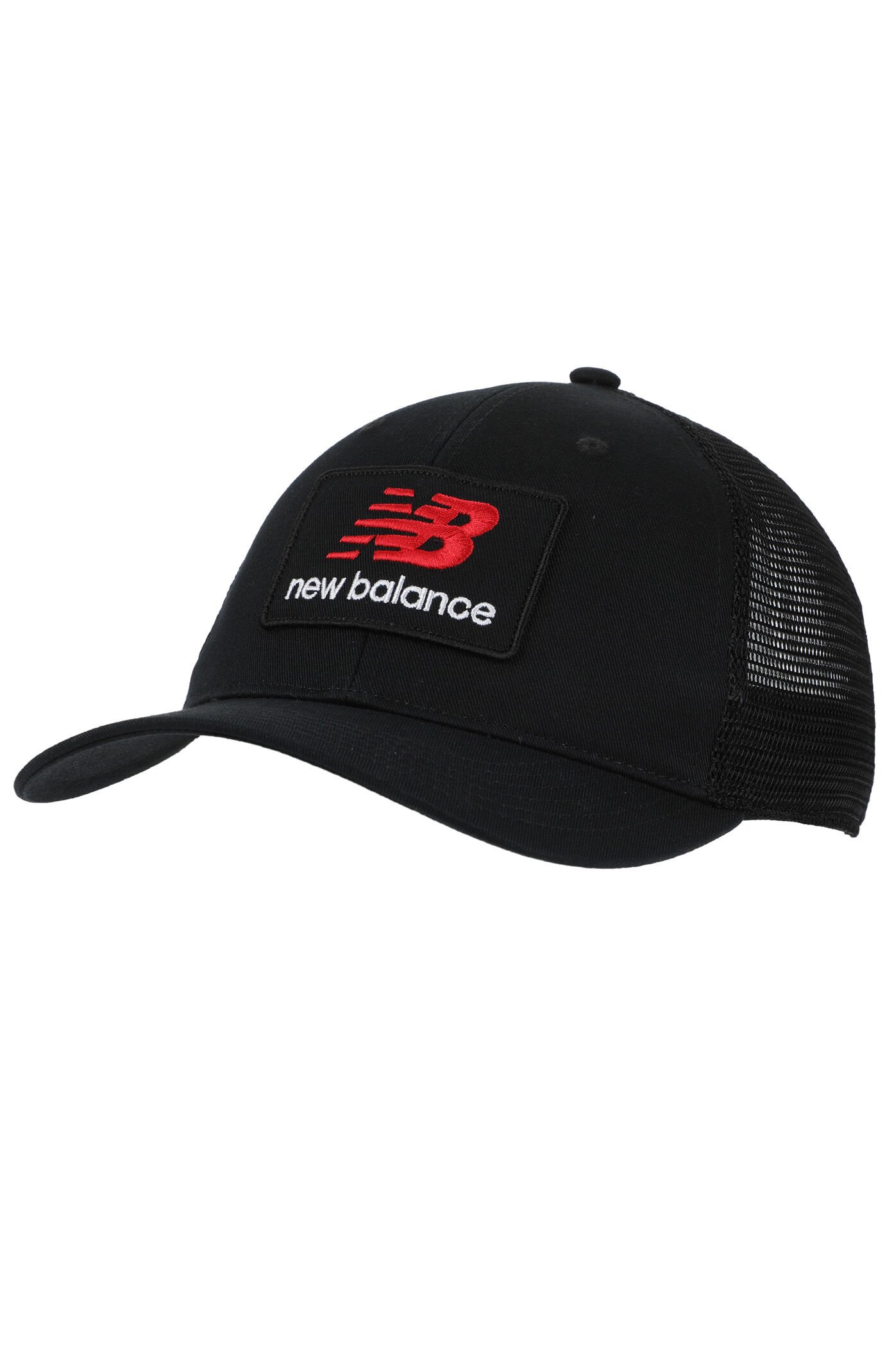 New Balance Stacked Patch Logo Trucker Hat