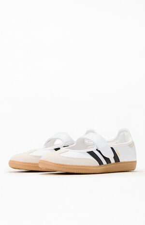 Women's White & Black Samba Jane Sneakers image number 2