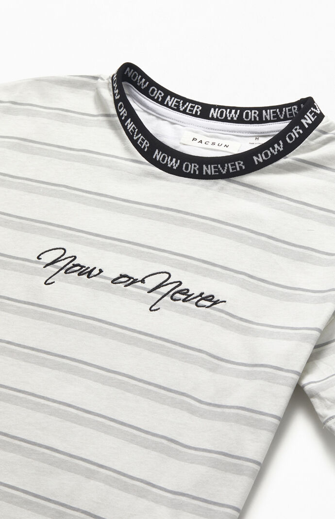 Now Or Never Striped T-Shirt