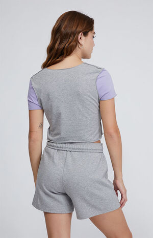 x PacSun Eco Heather Grey Raglan T-Shirt image number 4