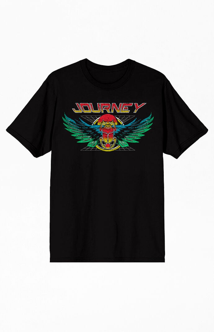 PacSun Journey Vintage Scarab and Album Stacks T-Shirt