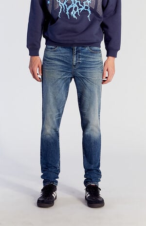 Stretch Medium Indigo Stacked Skinny Jeans