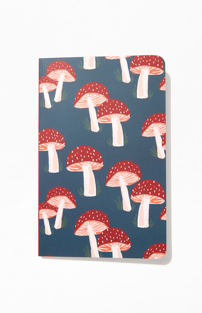 Navy Mushroom Notebook