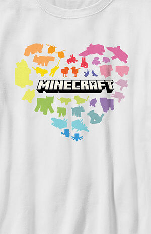Kids Minecraft Heart T-Shirt image number 2