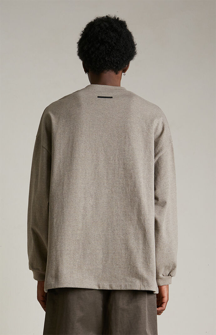 Fear of God ESSENTIALS Heather Grey Heavy Long Sleeve T-Shirt