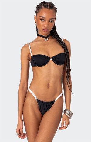 Leanna Contrast Cupped Bikini Top image number 1