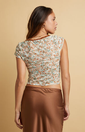 Millie Short Sleeve Lace Top image number 3