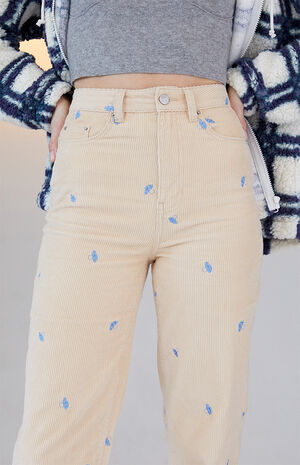 Pacsun Mirco Embroidered Mushroom Boyfriend Jeans Pacsun