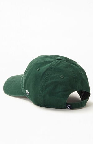 Forest Green NY Yankees Strapback Dad Hat image number 3