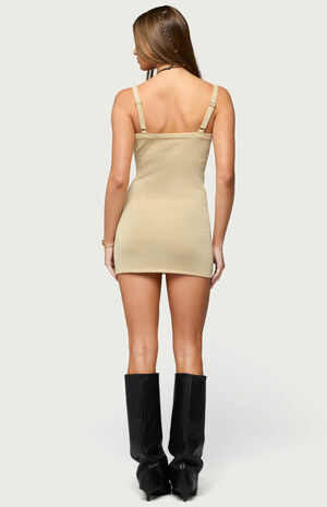 Rachael Metallic Knit Mini Dress image number 3